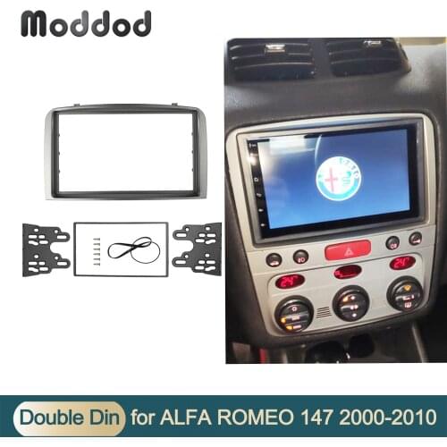 2 Din Radio Fascias for ALFA ROMEO 147 DVD Stereo CD DVD Panel Dash Mounting Refitting Installation Trim Kit Face Frame Bezel
