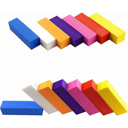 7 Colors Nail Art Buffers Sanding Block Buffing Grinding Polishing Block Nail File Buffer Pedicure Professional Nail Art Tool