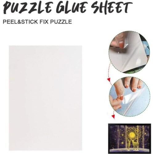 4/10/20pcs Puzzle Protective Film Peel Large Glue Sheets Transparent Adhesive Backing Game