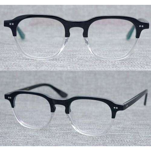 Acetate Square Glasses Frame Women Men Vintage Transparent Clear Glasses Optical Prescription Eyeglasses Frames Eyewear Oculos