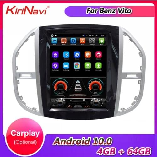 KiriNavi Telsa Style Vertical Screen 12.1" Android 9.0 Car Radio For Mercedes Benz VITO Metris Car Dvd Player GPS Navigation 4G