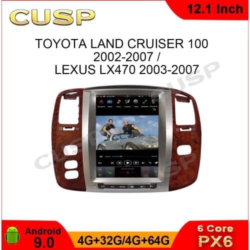 Android 9 Vertical Screen Tesla style Car GPS Navigation For LEXUS LX470 2003-2007 head unit multimedia player tape recorder