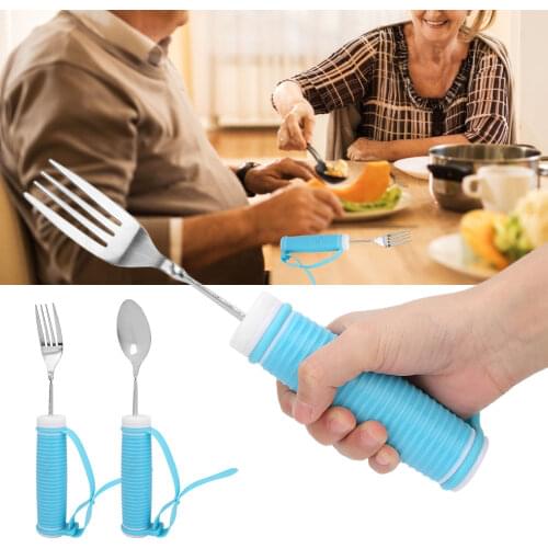 Household Durable Stroke Elderly Auxiliary Tableware Disabled Hand Anti-Shake Eating Aid Accessory Anti-Slip Eating Spoon Tool