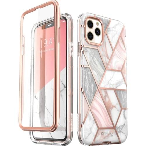 I-Blason For iPhone 11 Pro Max Case 6.5 inch (2019) Cosmo Full-Body Glitter Marble Bumper Case with Built-in Screen Protector
