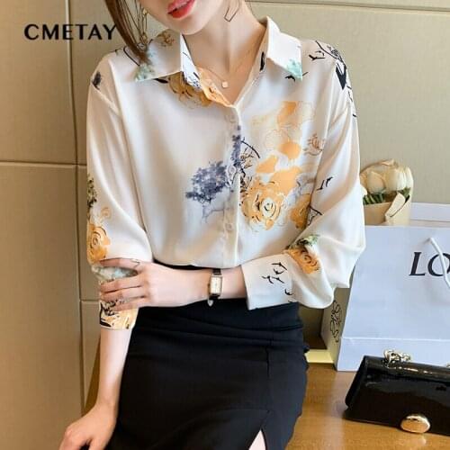 CMETAY Silk Blouses