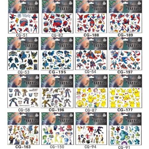 Hasbro Marvel 420pcs/lot Dinosaur robot Temporary Body Arts, Flash Tattoo Stickers 17*10cm, Waterproof Children Loves Toy Tatoo