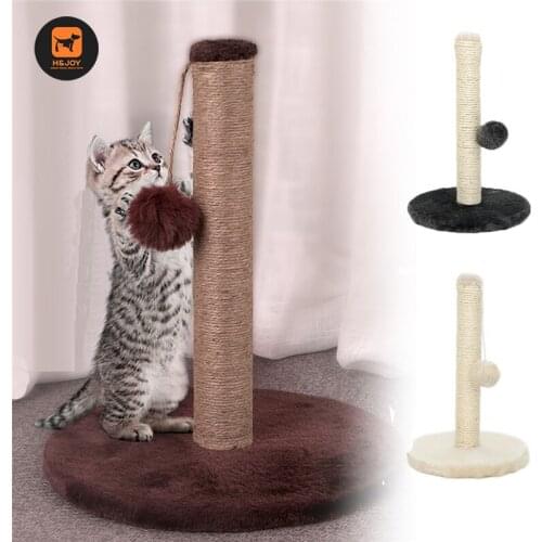 H&JOY Cat Scratching Post With Ball Toys For Cats Sisal Scratcher Scraper Tree Tower Pet Furniture Protecting Cat Game Complex