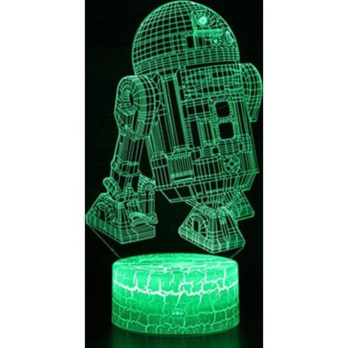 CrackTexture Base 3Color 7Color 16Color(Science Fiction1)USB LED Home Childrens Room Bedside Night Light Decoration Light LED