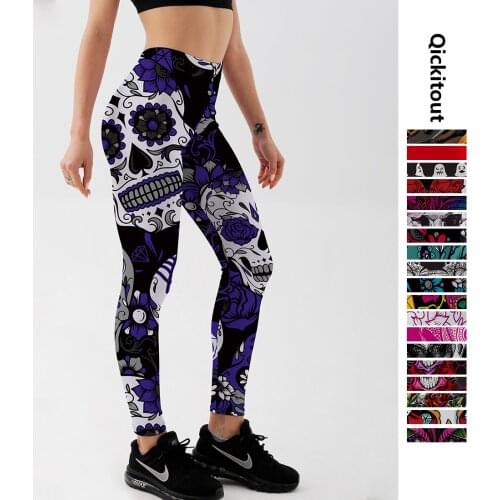 20 styles Women Fashion Legging Skull Head Love Mask Blood Printing leggings Slim High Waist Leggings Woman Sexy Pants