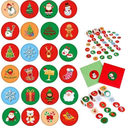 500pcs Christmas Seal Labels Stickers Christmas Decorations Holiday Gift Decoration DIY Gift Baking Sealing Gift Box Label