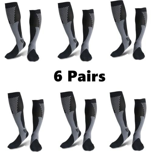 3/4/5/6/7 Pairs Compression Socks Men Women Summer High High Cycling Socks Edema Diabetes Varicose Veins Running Sports Stocking