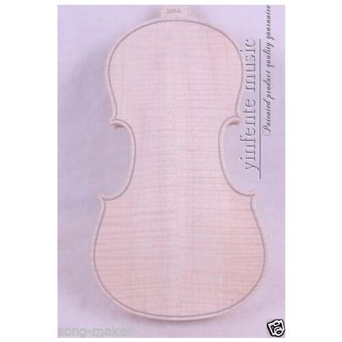 New 4/4 violin unfinished Flame maple Russian spruce top White Violin Body #2044