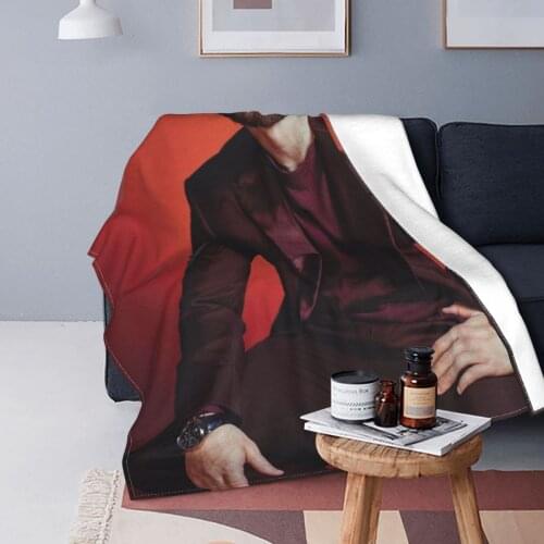 Chris Evans Blanket Velvet Decoration Actor Director Multifunction Super Warm Throw Blanket for Bed Travel Bedspread