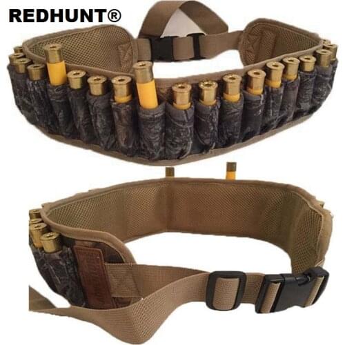 Shotgun Shell Bandolier Belt 12/20 Gauge Ammo Holder for Tactical Military Hunting 25 Rounds