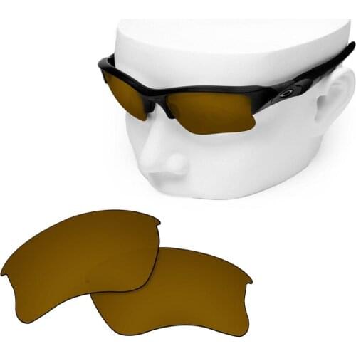 OOWLIT Polarized Replacement Lenses of Peach Gold for-Oakley Flak Jacket XLJ Sunglasses