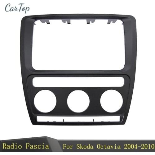Radio Fascia Audio DVD Stereo CD Panel Stereo Radio DVD CD Panel Dash Mount Trim Kit Frame For Skoda Octavia Auto AC 2004-2010