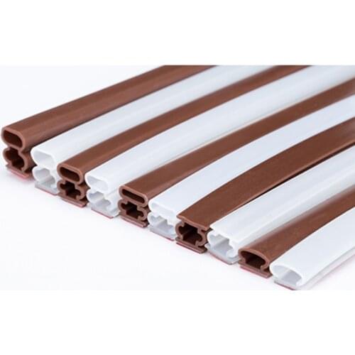 10 x 6-15mm 6M Silicone rubber sealing strips crash soundproof door thong strip security door/ window sealed slot type