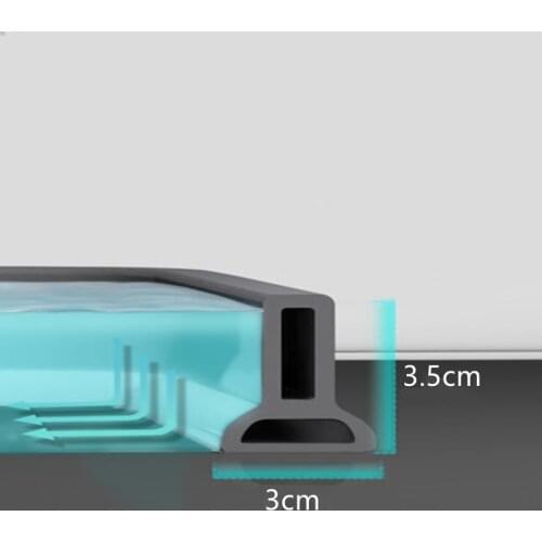 Silicone Bathroom water retaining strip Partition Dry&Wet Separation Flood Barrier Dam Barrier Silicon Water Blocker Don't Slip