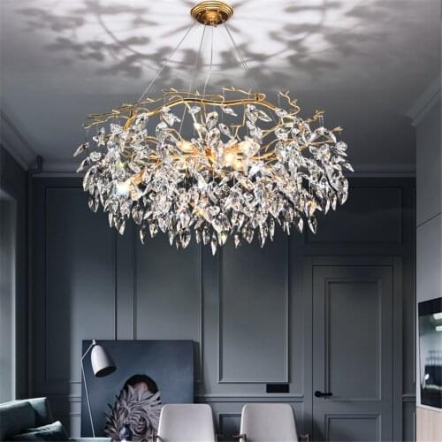 Modern Nordic Chandelier Lustres De Cristal Living Room Hotel Lobby Chandelier Lighting Dining Room Decor Chandeliers Ceiling