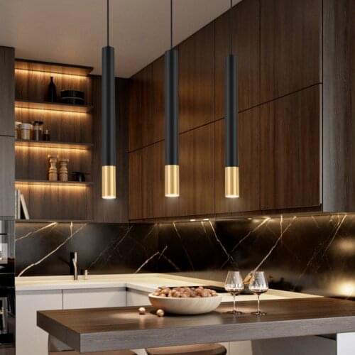 LED Long Cylindrical Chandelier Porch Restaurant Chandelier Decoration Modern Chandelier Living Room Decoration Lamps Modern