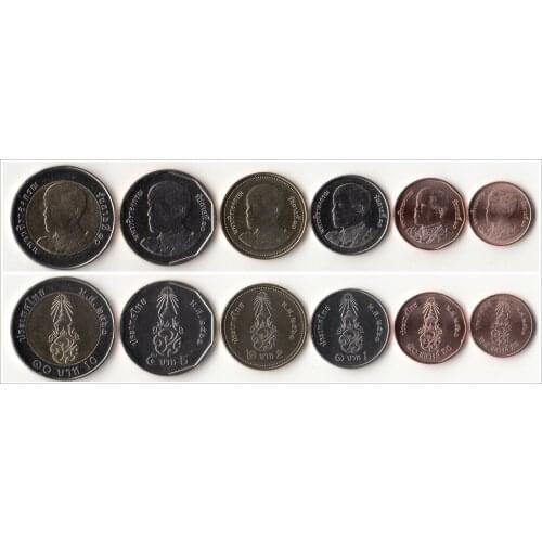 Thailand 6 Pieces Set Coins Asia New Original Coin Unc Collectible Edition Real Rare Commemorative Random Year