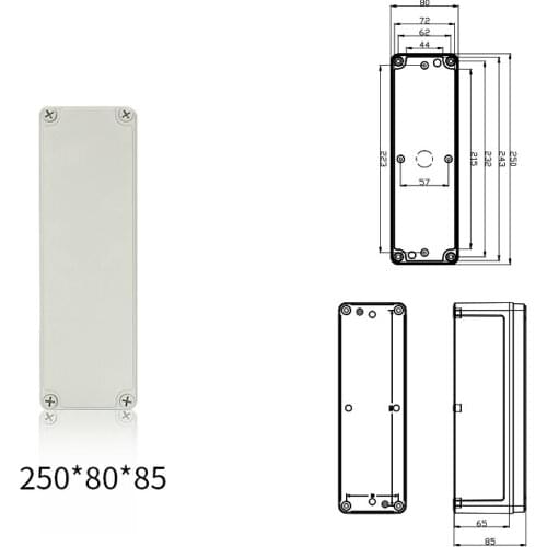 Waterproof Plastic Electronic Project Enclosure Cover CASE Box 250x80x85mm