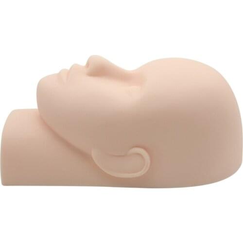 Y1UF 5 Pairs False Eyelash Practice Silicone Mannequin Model Head Training Set