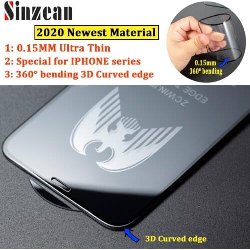 100pcs For IPHONE 13/12 pro/11 Pro/678 Plus 3D Curved flexible 0.15mm Tempered Glass For IPHONE XS MAX/XR/SE2 screen protector