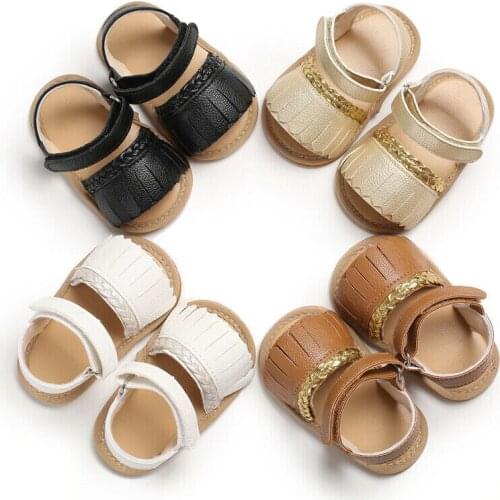 Newborn Baby Summer Sandals Tassel Soft Sole Crib Shoes Anti-slip Prewalkers Cute Baby Girl Shoes