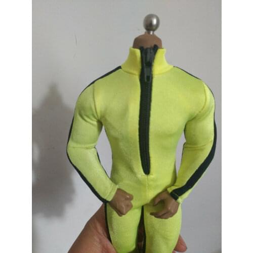 [1/6th accessory] Yellow Jumpsuit Model For 12" Male Action Figure Doll Toy