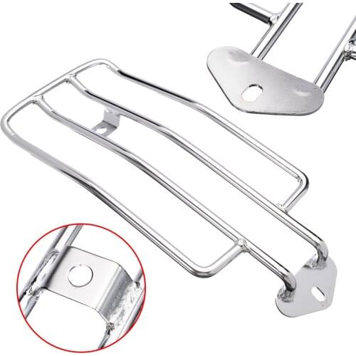 1pc 15Lb Chrome Motorcycle Solo Seat Rear Fender Luggage Rack Support Holder Chopper Cruisers Parts Moulding Accessories