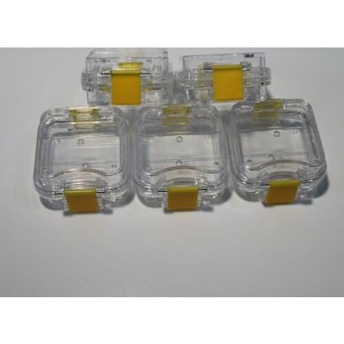 20pcs Dental Plastic Tooth Box with Film Denture Teeth Storage Boxes Case with Membrane Dental Tool