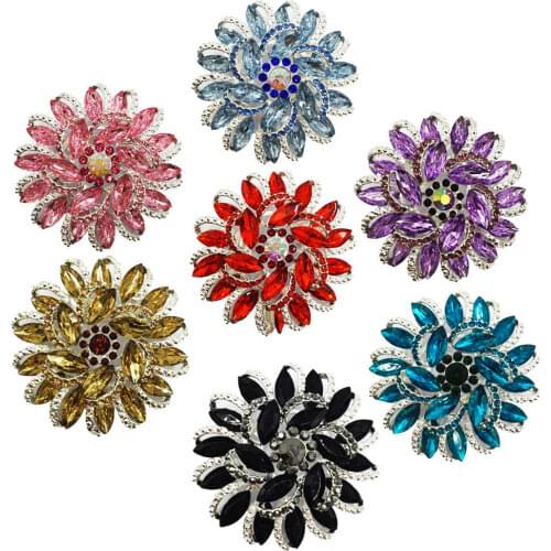 6.3cm Large Flower Women Costume Brooches Back Safety Pins BA010
