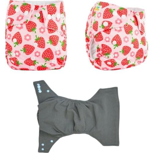 [ 7pcs /Pack) 0-3 Years Baby Bamboo Charcoal Diapers Pocket Diaper Covers Baby Gifts Black Linning/Linner Nappy