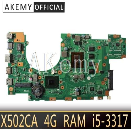 Akemy X402CA Laptop motherboard for ASUS X502C X402C X502CA X402CA original mainboard DDR3L 4GB-RAM I5-3317U test 100% OK