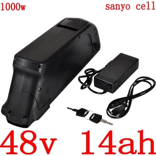 48V electric bicycle battery 48v 13ah 13.6ah 14ah lithium battery use sanyo cell for 48V 500W 750W 1000W ebike motor free duty