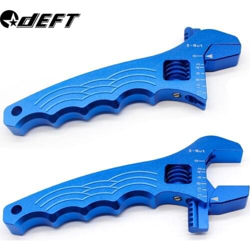 DEFT Aluminum Bayonet Adjustable Wrench Fitting Tools Spanner AN3-AN12 Spanner Nut Bifunctional Anodized Spanner Auto Tools
