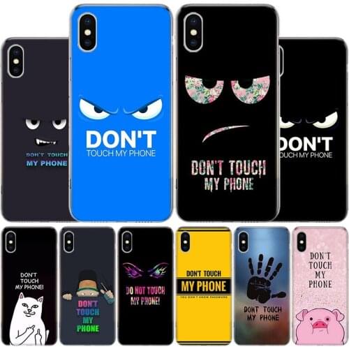 Do Not dont Touch My Phone Phone Case For Apple Iphone 11 12 Mini Pro X XR XS Max 7 8 6 6S Plus 5 SE 7G 6G + Art Cover Coque Cap