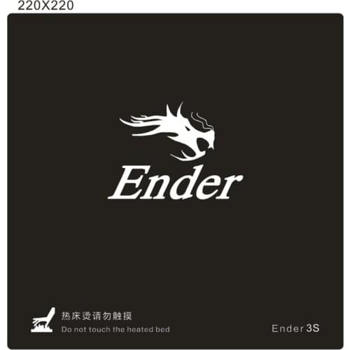 1pc 220x220mm black Heated bed For Creality ENDER-3 3D Printer Sticker Build Sheet build plate tape with 3M Backing