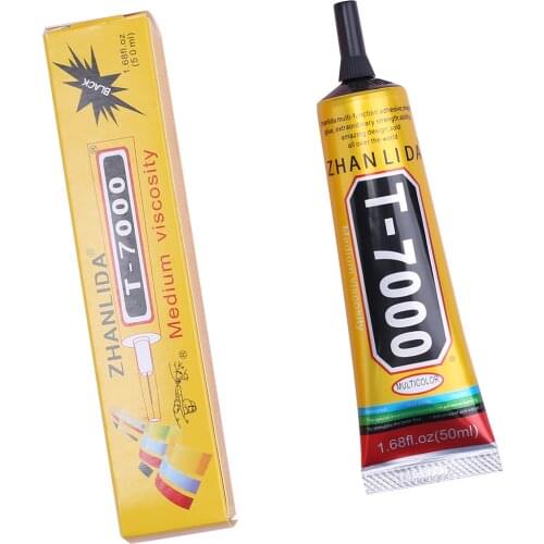 Black 50ml T7000 Glue Screen Mobile Phone Glass Adhesive T-7000 Clothes Fabric Epoxy Wood Component Textile T8000 E6000 T5000 uv