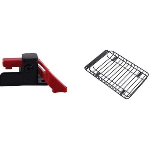 2 Pcs RC Car Part: 1 Pcs for TRX-4 ESC Easy Start Trigger Power Switch & 1 Pcs Luggage Carrier Roof Rack