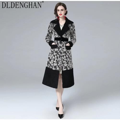 Женские черные пальто DLDENGHAN China At AliExpress