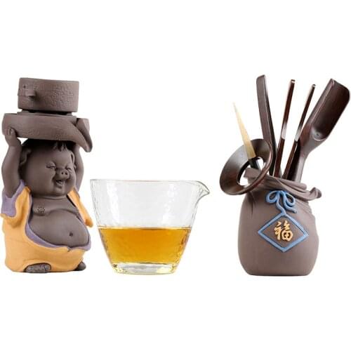 Purple Sand Pig Statue Tea Filter Coffee Filtration Tea Filter Tea Strainer Tea Cup Strainer
