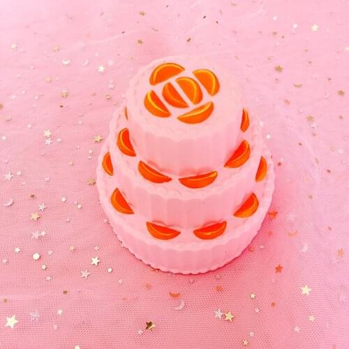 Squishies Wholesale 10pcs Kawaii Squishy Jumpo Cute 3 Layers Orange Cake Slow Rising Squishy Kids Gift Squeeze Toys Scented