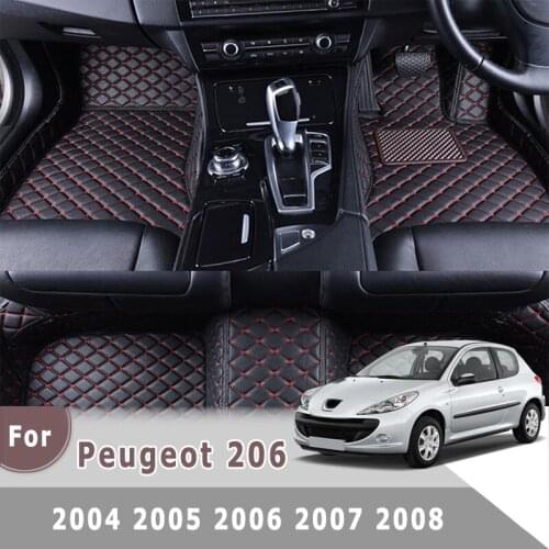 Custom FloorLiner Auto Styling Carpets Right Hand Drive Car Floor Mats For Peugeot 206 2004 2005 2006 2007 2008