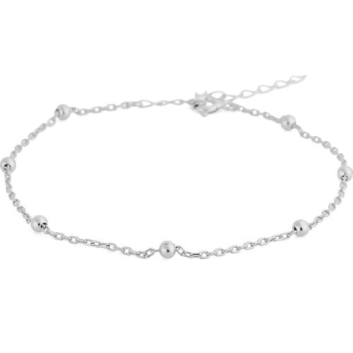 Fine Womens 925 Sterling Silver Jewelry Anklet