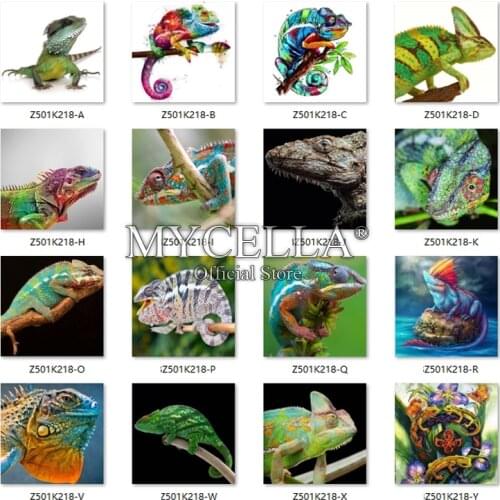 Art 5D DIY Full Square Diamond Painting Cross Stitch chameleon Animals Diamond Embroidery Rhinestone Mosaic Home Decor Gift