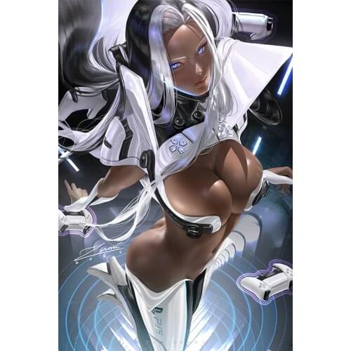 Custom Print Sexy Game Girl Woman PS5 Chan Art Posters Wall Hanging Pictures Canvas Painting for Living Room Bedroom Decoration