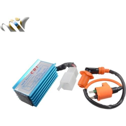 MOFO Racing 5 Pin AC CDI Box Ignition Coil A7TC Spark Plug For Spree SYM DD50 Dio AF18 28 Elite SB SA 50 Scooter Moped