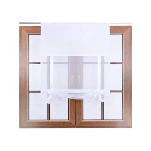 Flying Soft Pure White Tulle Curtains for Kitchen Sheer Curtain for Balcony Window Treatments Sheer Kitchen Voile Yarns